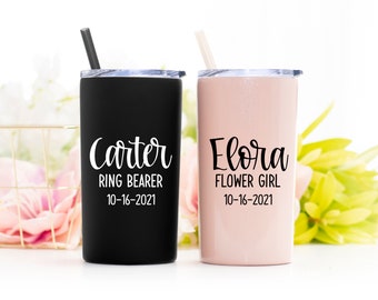 Ring Bearer Cup or Flower Girl Cup | Gift for Ring Bearer or Flower Girl with Name and Wedding Date | Ring Bearer Proposal | Ring Security