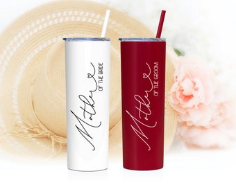 Mother of the Bride Tumbler | Mother of the Bride Gift or Mother of the Groom Gift | UV Print Tumbler with Straw | Stepmom Gift