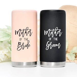 Mother of the Bride or Mother of the Groom Skinny Can Cooler | Mother of the Groom Gift | Gift for Bride&#39;s Mother | Slim Can Cooler | S2