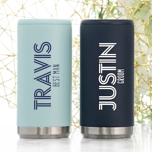 Groomsmen Can Cooler | Best Man Gift | Best Man Slim Can Cooler | Groomsmen Gift | Groomsmen Proposal | Slim Can Holder | UV Print