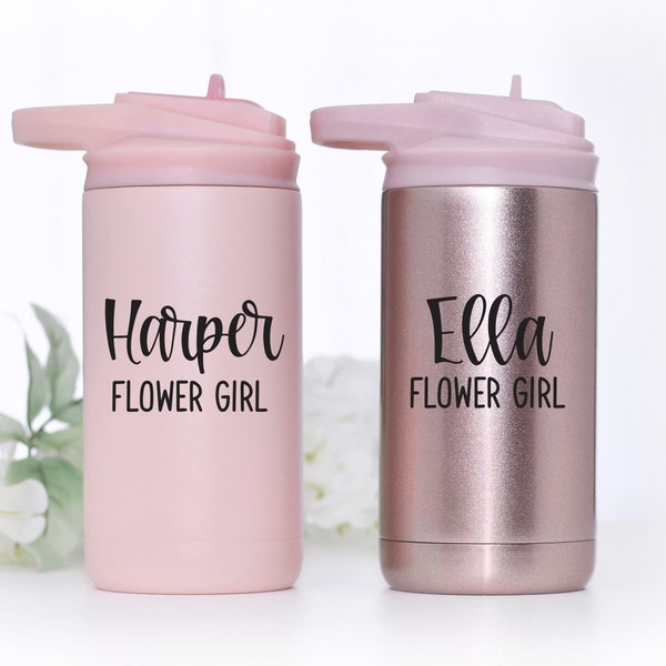 Flower Girl Water Bottle or Ring Bearer Water Bottle | Ring Bearer or Flower Girl Tumbler with name | Flower Girl or Ring Bearer Proposal