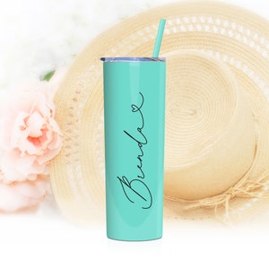 Personalized Name Tumbler with Straw | Personalized Gift for Her | Custom Cup | Insulated Travel Mug |  Stainless Steel Tumbler