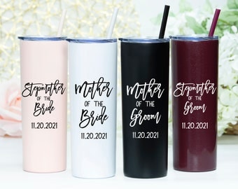 Mother of the Bride or Groom Tumbler | Stepmother of the Bride or Groom Gift | Stepmother of the Bride Cup | Mother of the Groom Gift | S2