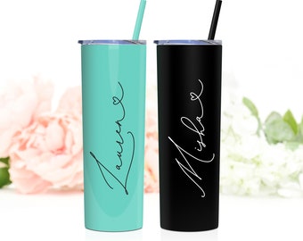 Personalized Tumbler with Straw | Personalized Cup with Name | Gift for Her | Bridesmaid Proposal Tumbler | Direct Print Tumbler