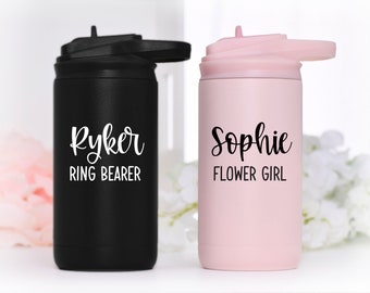 Ring Bearer Gift or Flower Girl Gift | Flower Girl Cup | Flower Girl Proposal | Junior Bridesmaid Gift | Custom Water Bottle