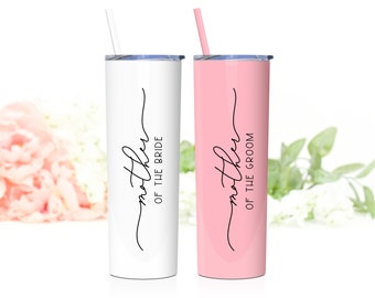 Mother of the Bride Tumbler or Mother of the Groom Tumbler | Gift for Mom From Daughter | Stainless Steel Tumbler with UV Print