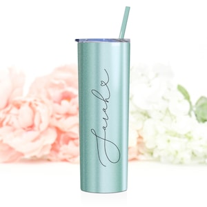 Maid of honor tumbler, matron of honor gift, mother of the bride tumbler, bridesmaid cup with name, gifts for bridesmaids, 20 ounce stainless steel tumbler with lid and straw, personalized with direct UV Print