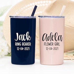 Ring Bearer Cup or Flower Girl Cup | Gift for Ring Bearer or Flower Girl with Name and Wedding Date | Ring Bearer Proposal | Ring Security