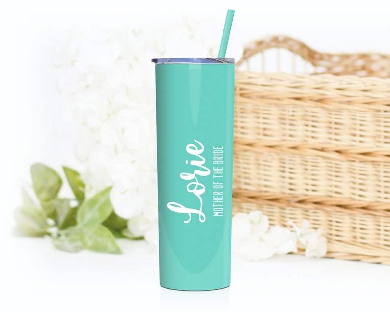 Mother of the Bride Tumbler Mother of the Groom Gift Bridesmaid Tumbler Matron of Honor Gift Maid of Honor Cup Direct UV Print image 3