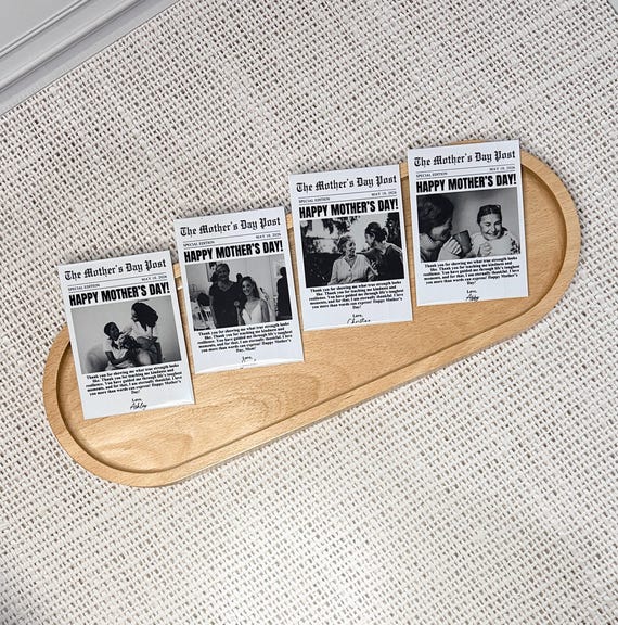 Mother's Day Gift | Custom Photo Magnet | Newspaper Style | Personalized Fridge Magnets