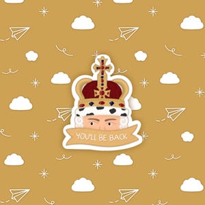 Hamilton Musical King George Inspired Vinyl Sticker