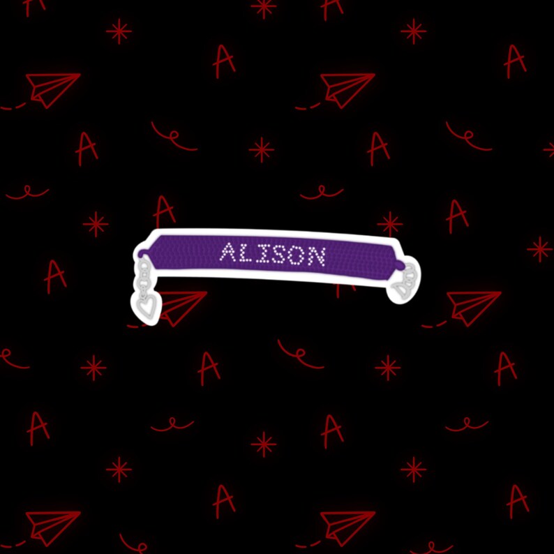 Pretty Little Liars PLL Inspired Alison D Friendship Bracelet Vinyl ...