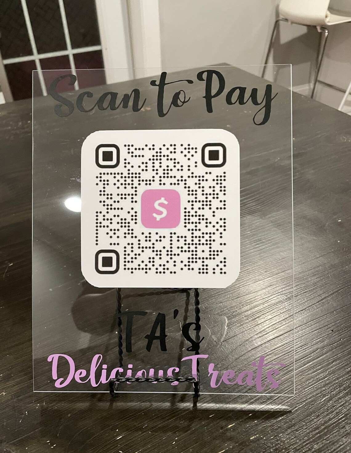 Acrylic QR Code Scanner /cash App Code Plaque | Etsy