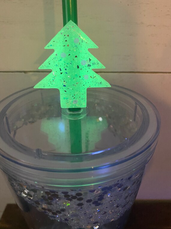 Glow Xmas Tree Straw Topper – Jess' Crafting Co