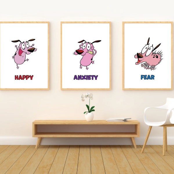 Courage the Cowardly Dog Digital Prints - PNG and SVG Download