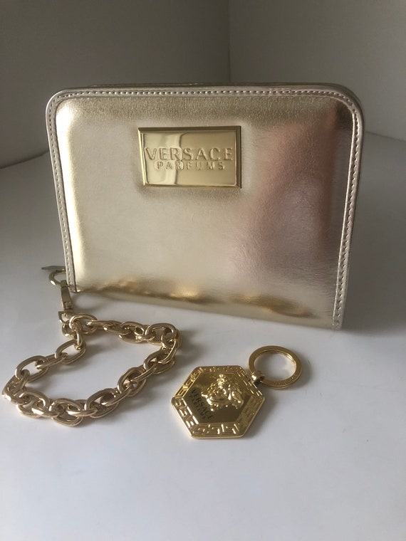 VERSACE Organizer Clutch Wristlet and Versace Keyr