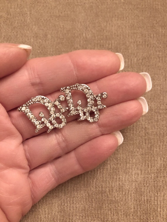 DIOR Vintage Crystal Signature Earrings