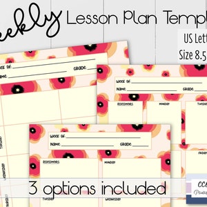 Weekly Lesson Plan Template | Teacher Lesson Planner
