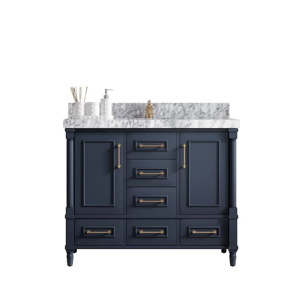 Navy Blue Bathroom Vanity With Sink Etsy