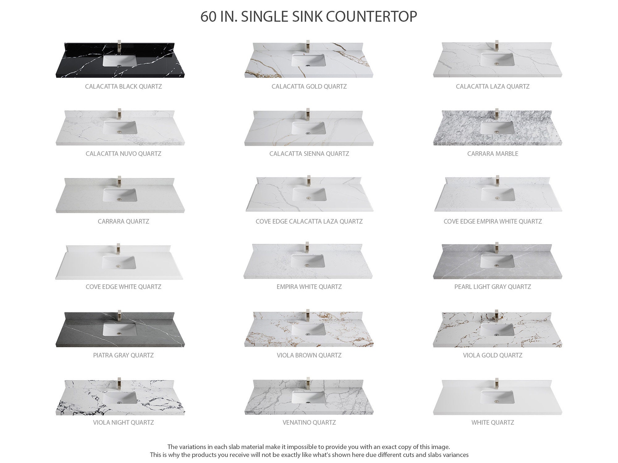Aberdeen 60 In. W X 22 In. D Single Sink Bathroom Vanity in White With ...