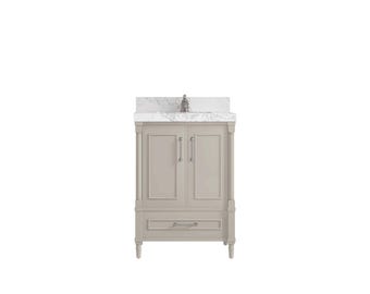 Aberdeen 24  in. W x 22 in. D Single Sink Bathroom Vanity in Fine Green with Quartz or Marble Countertop | MODERN VANITY | PREMIUM Q