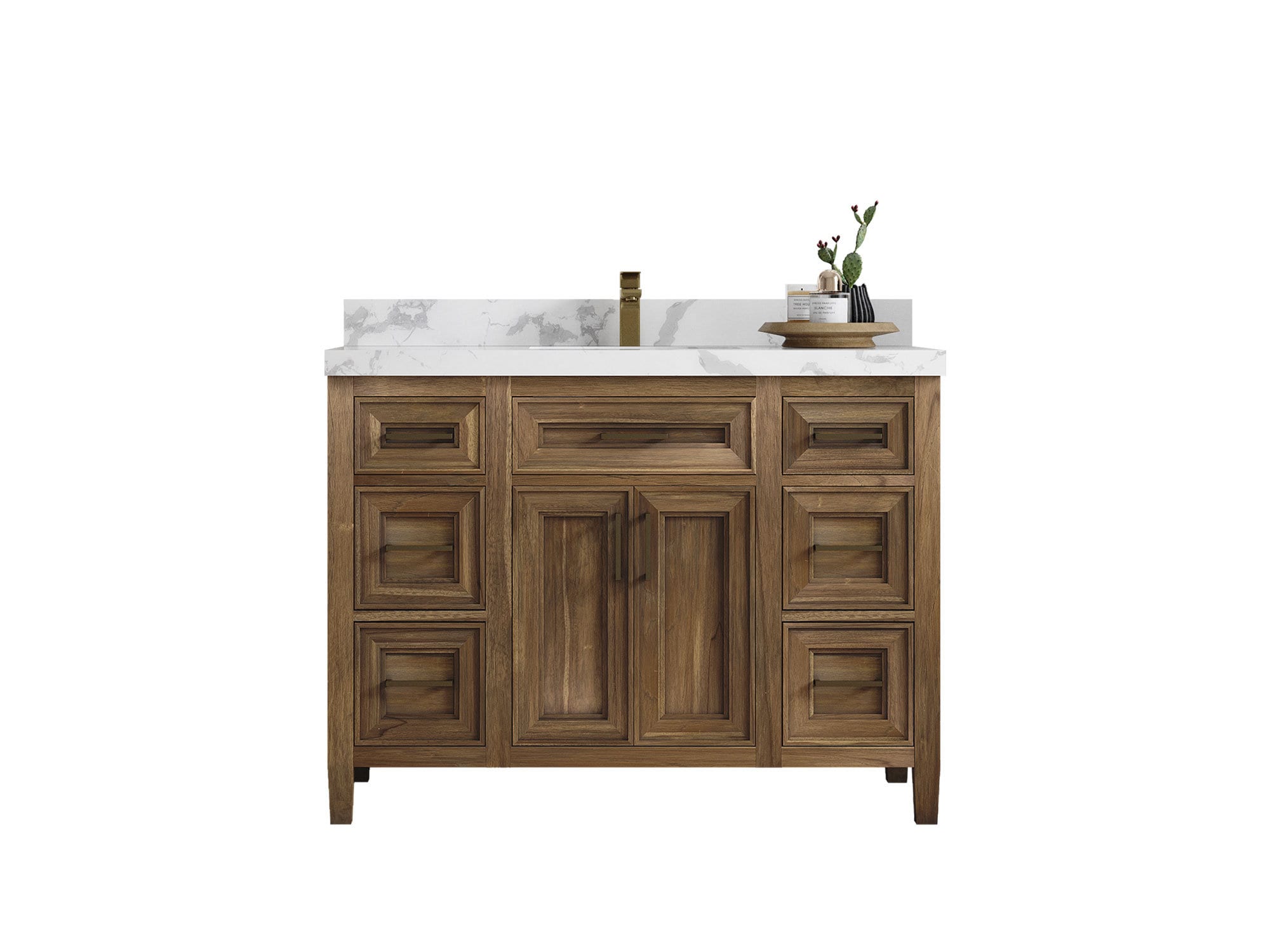Santa Monica Solid Teak 48 In. W X 22 In. D Single Sink Bathroom