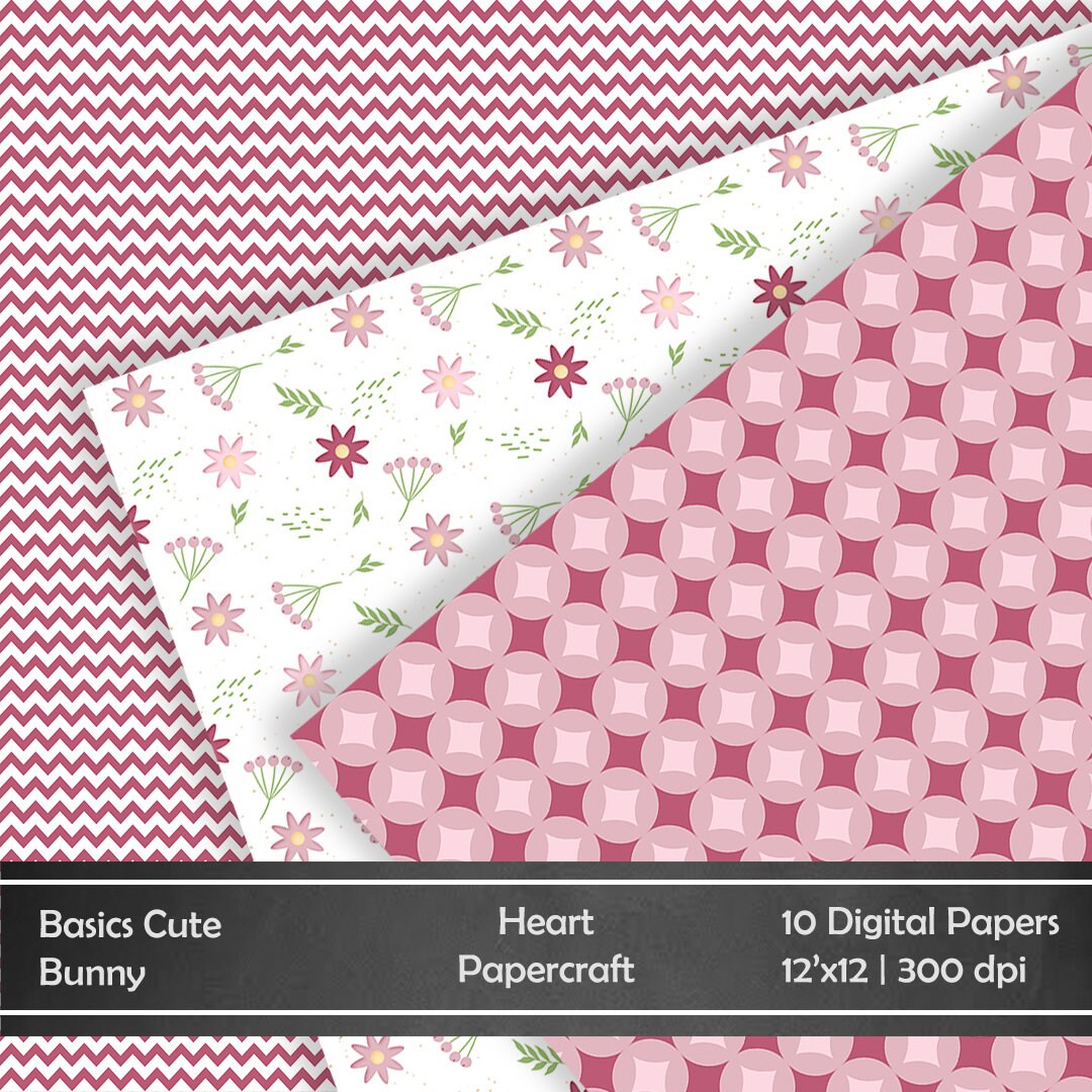 Easter Cute Little Bunny Digital Paper Pack Printable Easter Background ...
