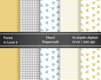 Forest in love 03 Digital Paper 300dpi, Digital Paper, Forest