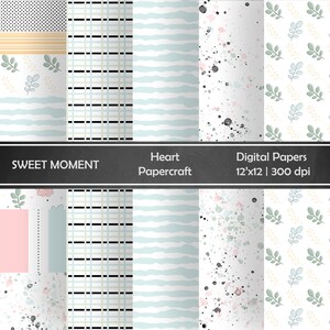 Sweet Moment Digital Papers Seamless Pattern clipart, Party clipart Digital Papers and Elements