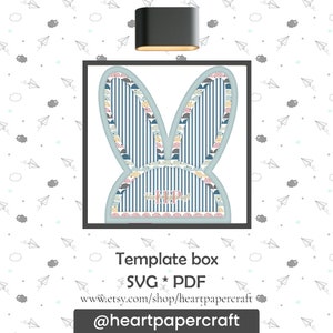 Easter Bunny head Shaker Template SVG, Pdf, Cutting files for Cricut Machine template - Silhouette, head Shaker template
