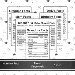 Facts Digital 300dpi, Party, baby shower, Mother&#39;s day, Father&#39;s Day, PNG, Instant Download