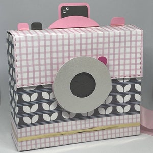 CAMERA BOX Template SVG, Dxf, Pdf, Template box, Cutting files for Cricut Machine - Silhouette, favor box, favor box template
