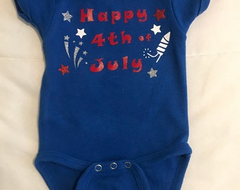 Happy Fourth of July Firework Star Onesie/Child T-Shirt
