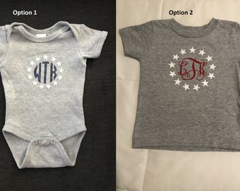 Star Monogram Onesie/Child Shirt
