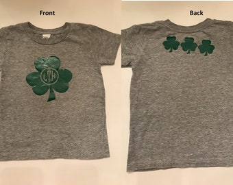Personalized Shamrock Shirt with back detail