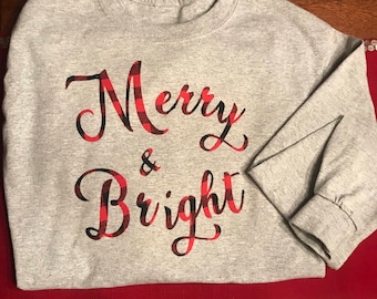 Buffalo Plaid ‘Merry and Bright’ shirt