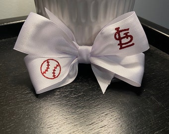 St Louis Cardinals Girl's Hair bow