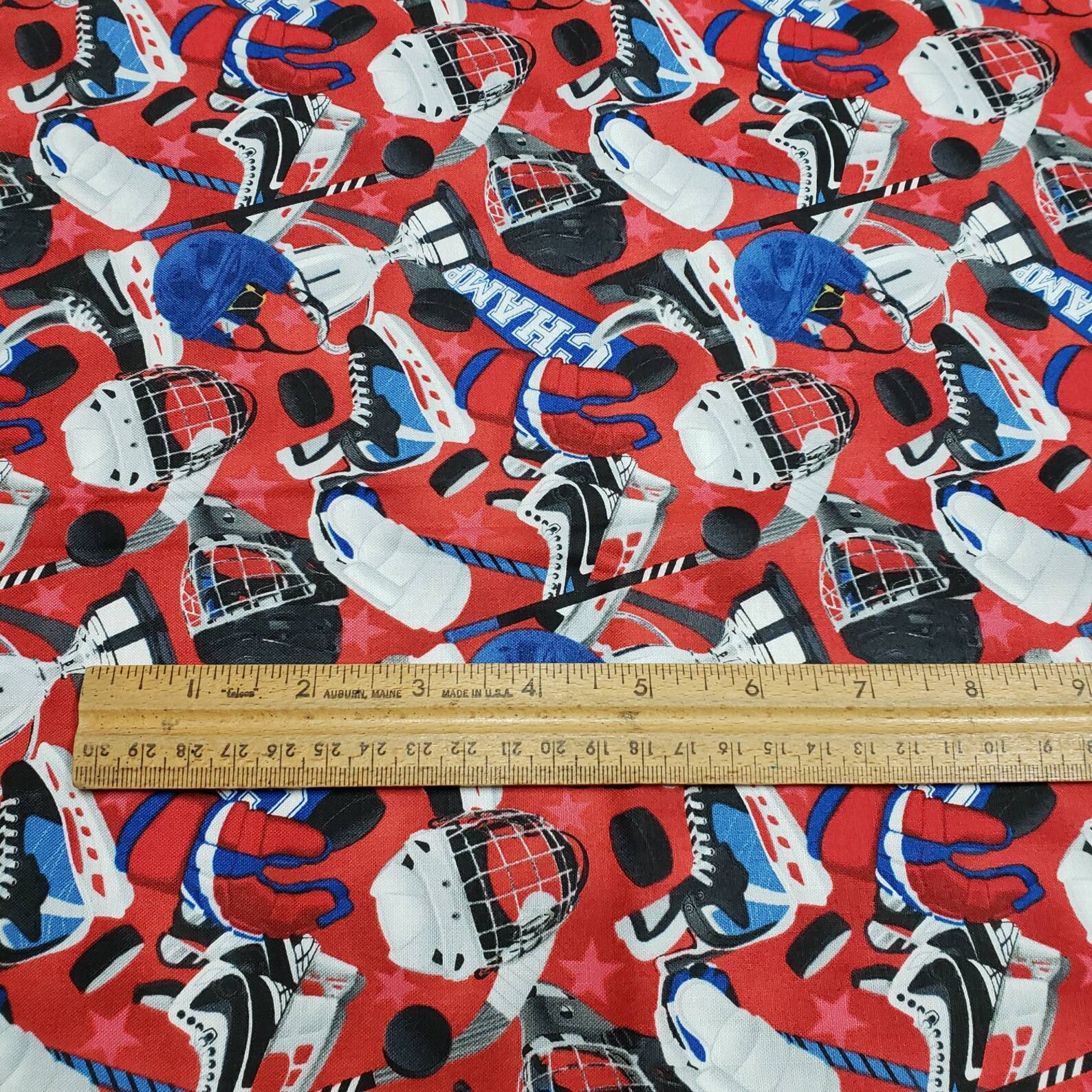 Sports Cotton Fabric All Star Hockey Northcott Studio Etsy