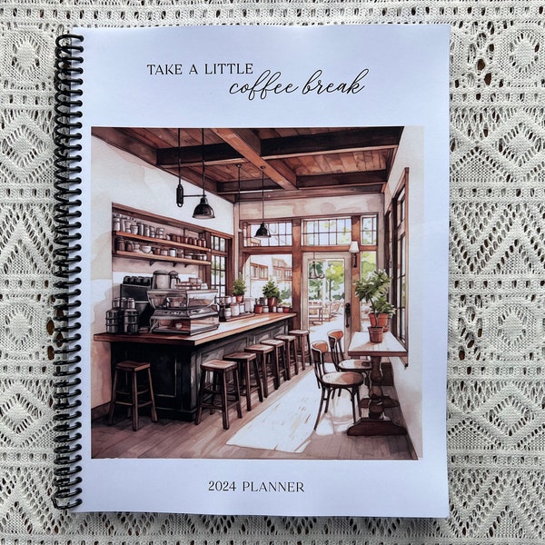 All Things Coffee 2024 planner, 2024 planner, 2024 calendar, daily planner