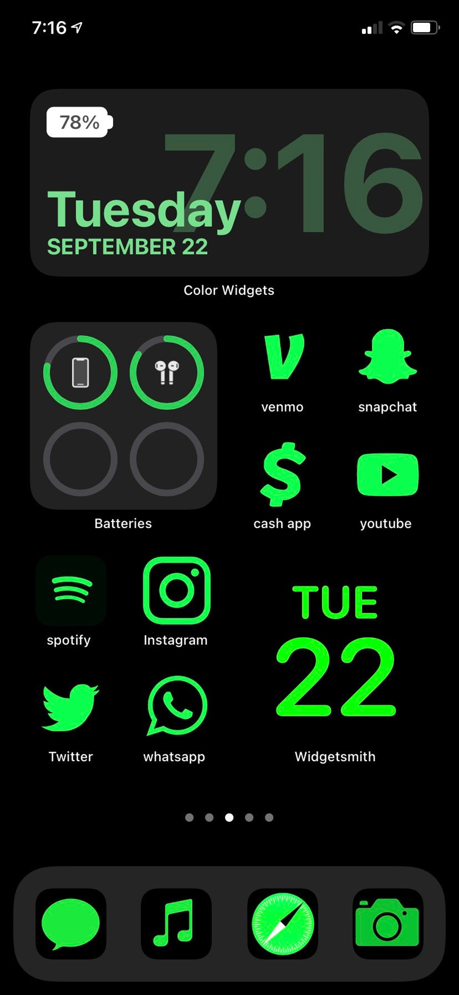 Neon Green App Icons Set of 24 Ios14 Etsy