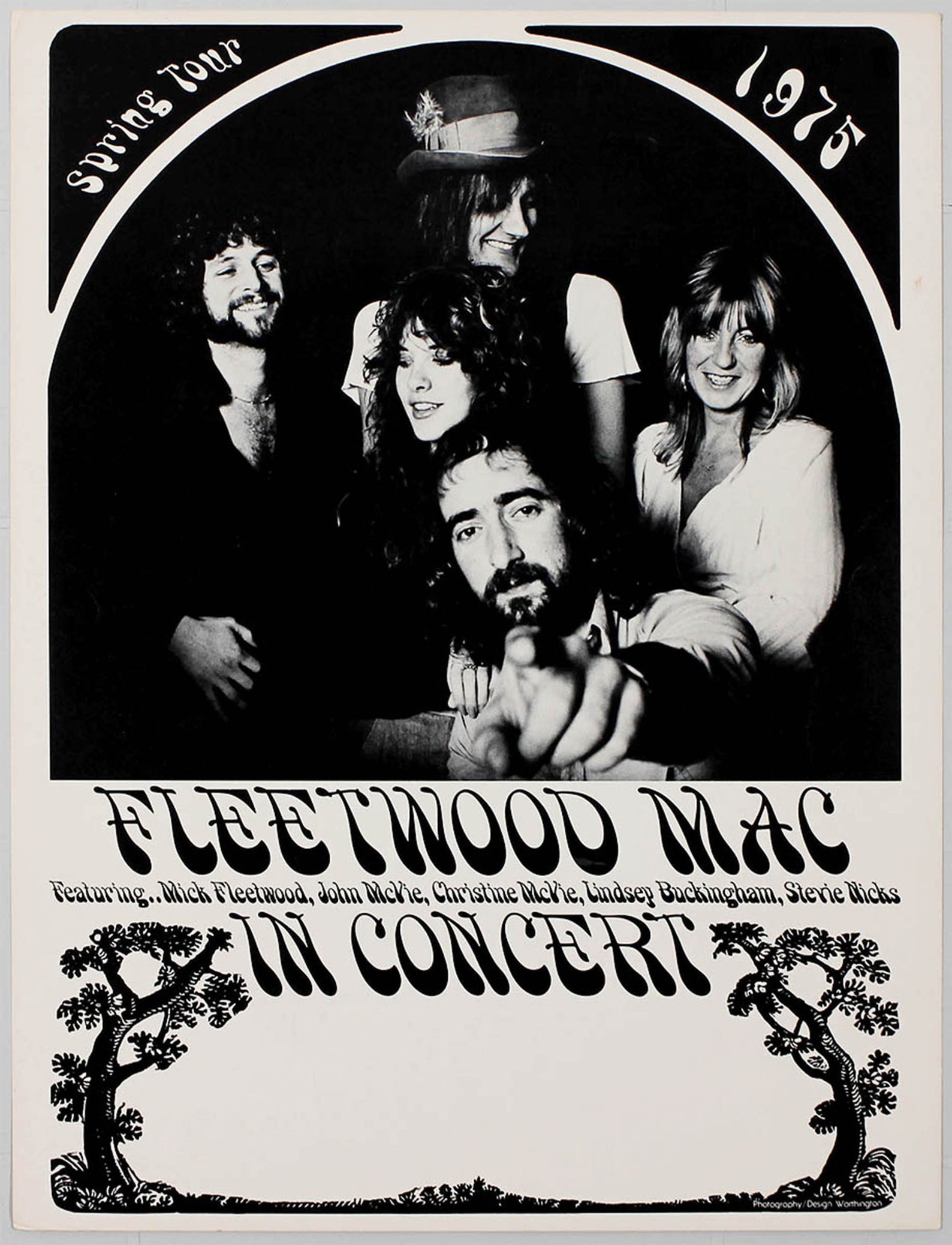 Fleetwood Mac Original 1975 Spring Tour Concert Poster with Etsy