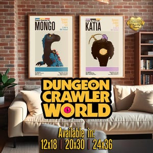 Dungeon Crawler Carl Poster | Mongo and Katia Profile Art
