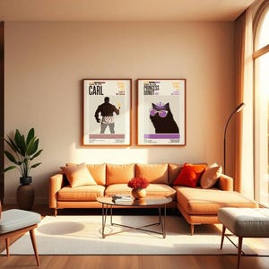 Dungeon Crawler Carl Donut Poster Merch in mid-century modern minimal style.