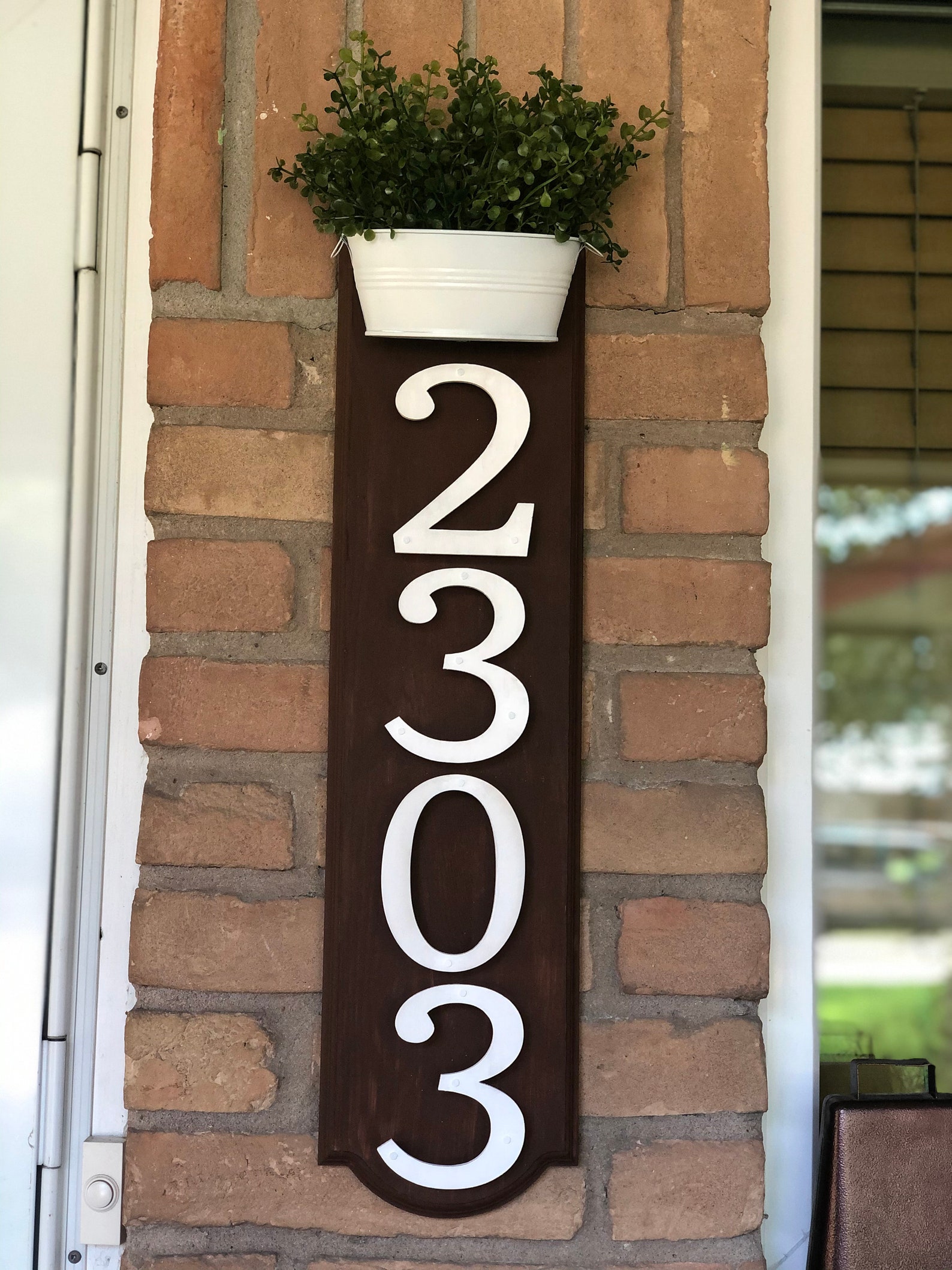 House number sign Number sign Front Porch Address number Etsy