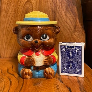 Mid-Century Bear Cookie Jar, FREE SHIPPING!!