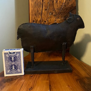 Vintage Primitive Tin Ram Sculpture, FREE SHIPPING!!