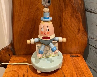 Mid-Century Humpty Dumpty Nursery Lamp, FREE SHIPPING!!