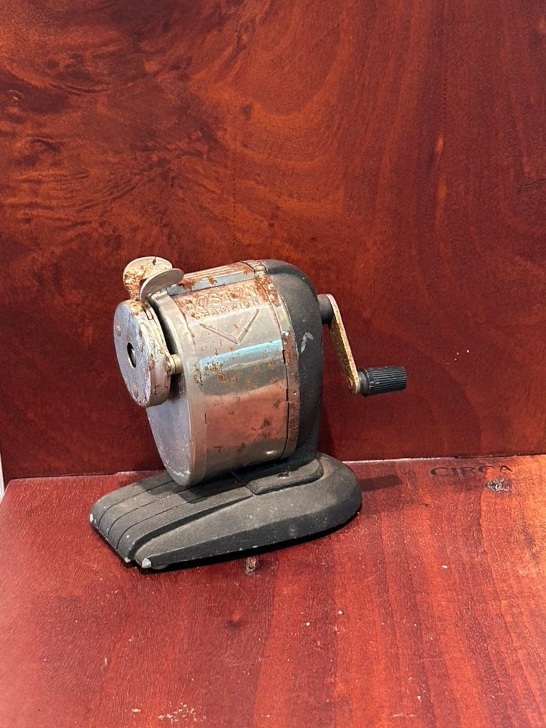 Vintage Boston Champion Desk Pencil Sharpener Hand Crank, FREE