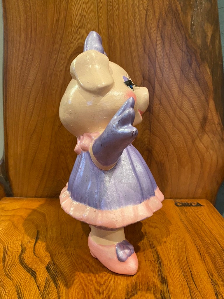 Vintage Miss Piggy, Care Inc Ceramics, 1979, FREE SHIPPING