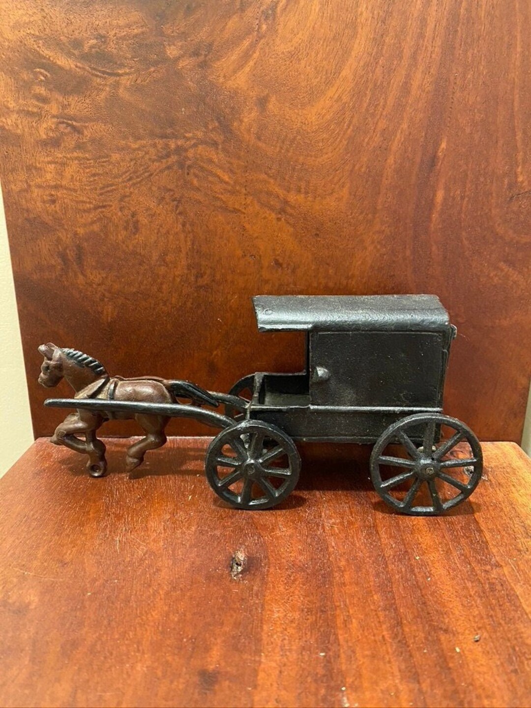 Vintage Cast Iron Horse Drawn Carriage Wagon Toy, FREE SHIPPING Etsy